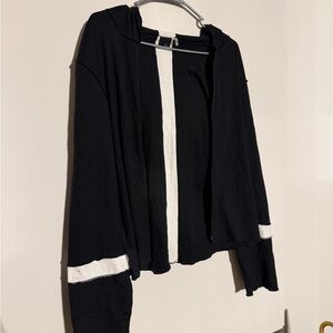 Chic Black and White Bomber Jacket